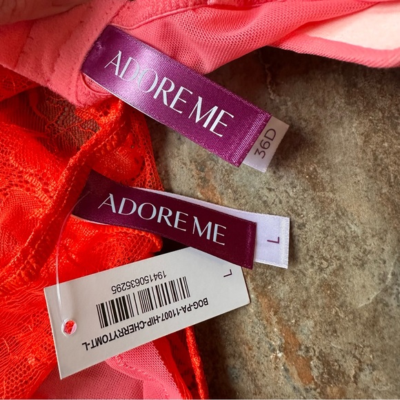 Adore Me Cyla Push Up Bra and Matching Panty Set NWT Women’s Size 36D / Large - Picture 4 of 9